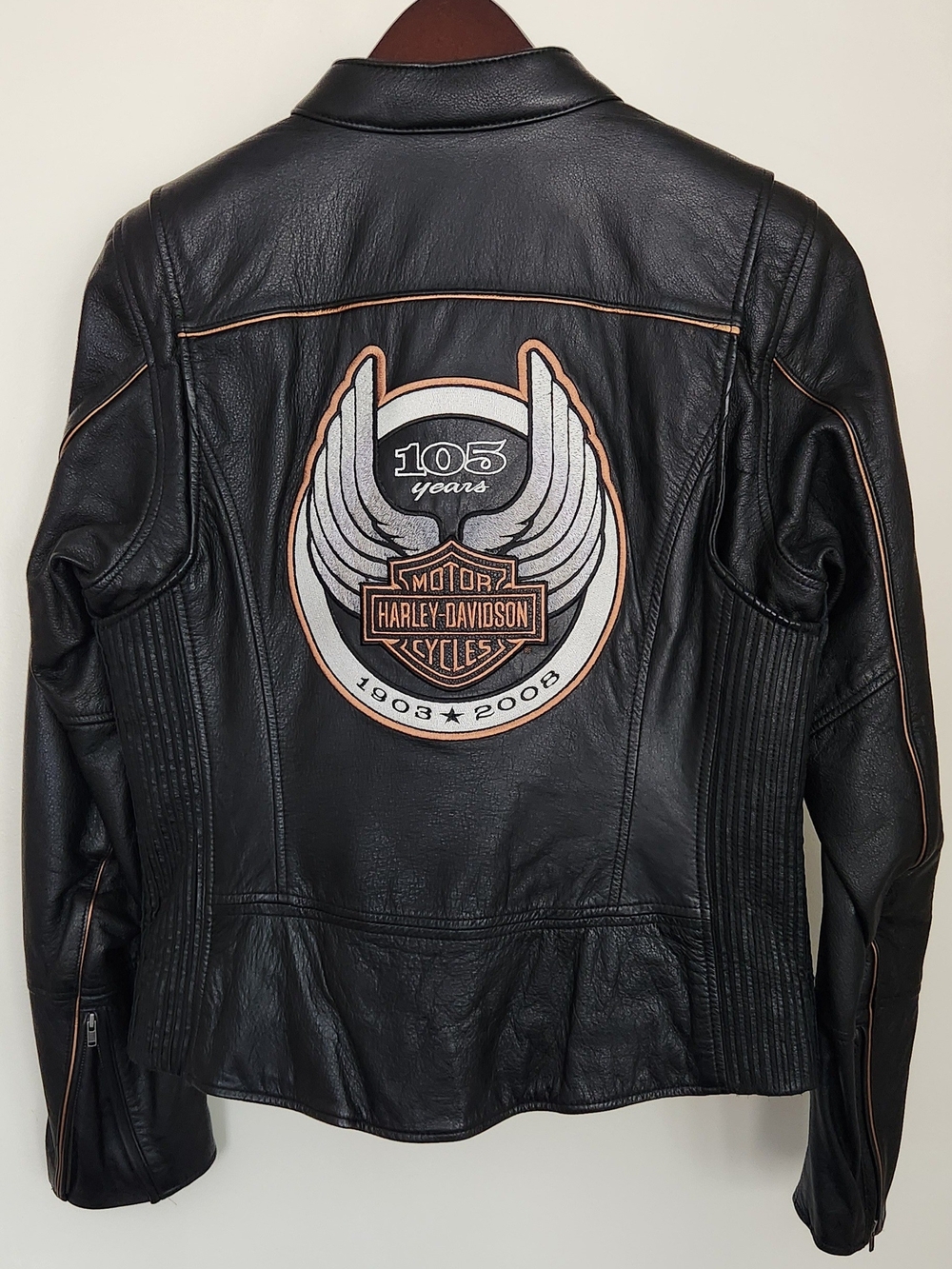 Harley-Davidson 105 Anniversary Leather Jacket Womens S.
